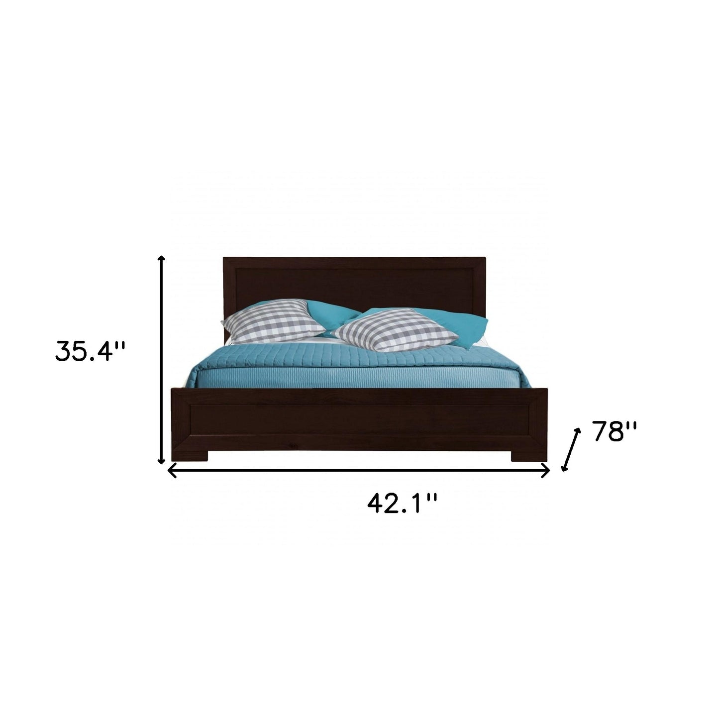 Espresso Wood Twin Platform Bed-4