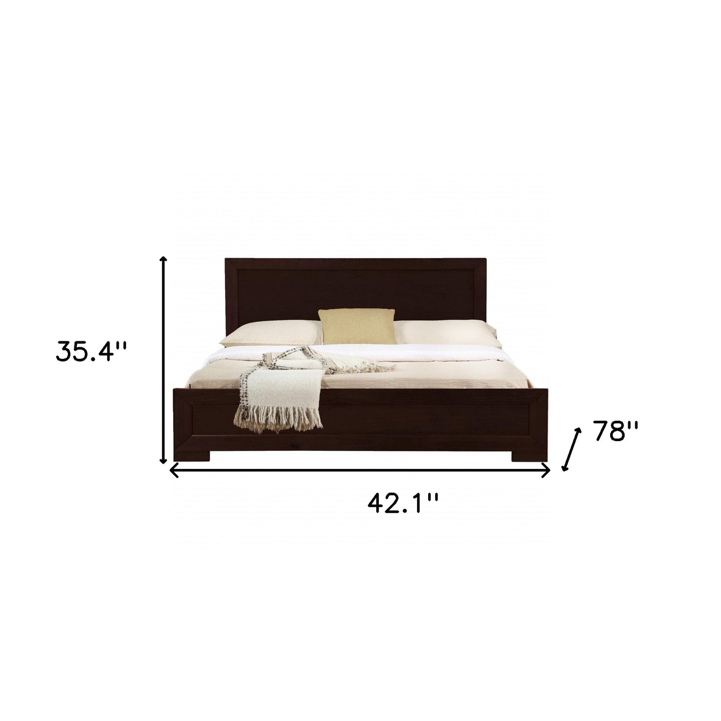 Espresso Wood Twin Platform Bed-3