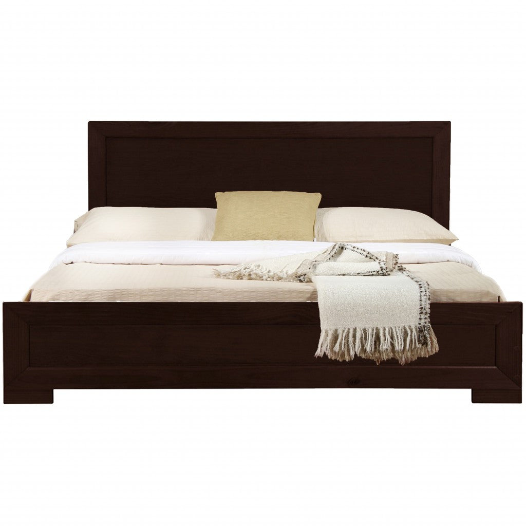 Espresso Wood Twin Platform Bed-2