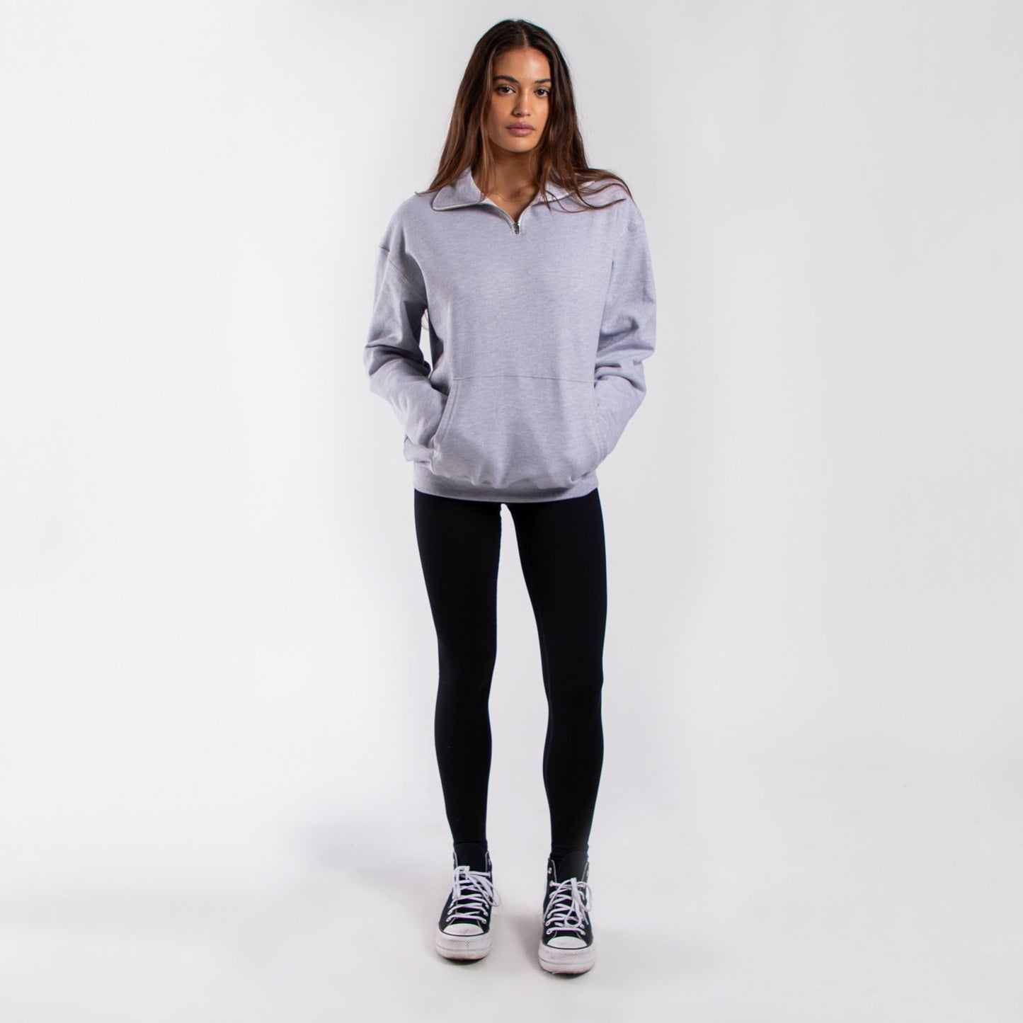6051 - Women's Quarter Zip Sweatshirt-5
