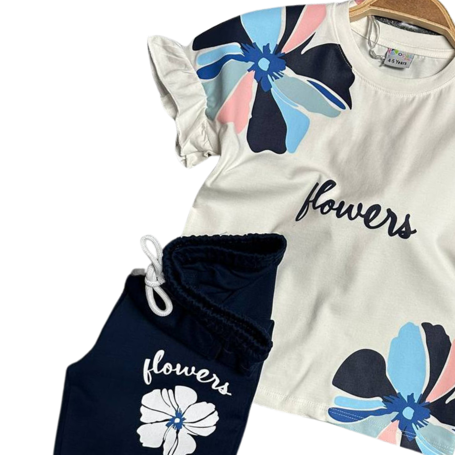 Mosaic Flowers Girl Jogger Set-2