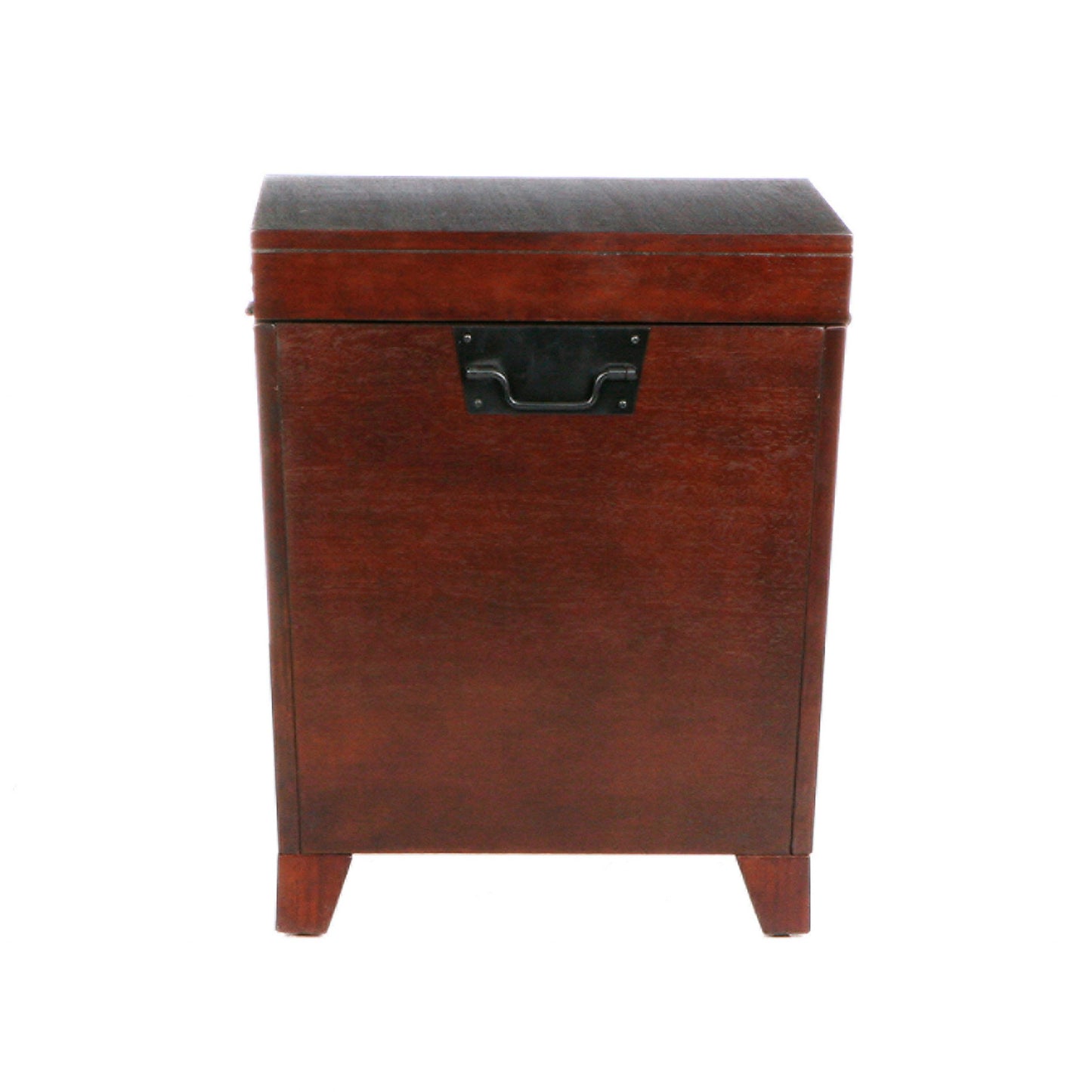 24" Brown Solid Wood And Manufactured Wood Square End Table-3