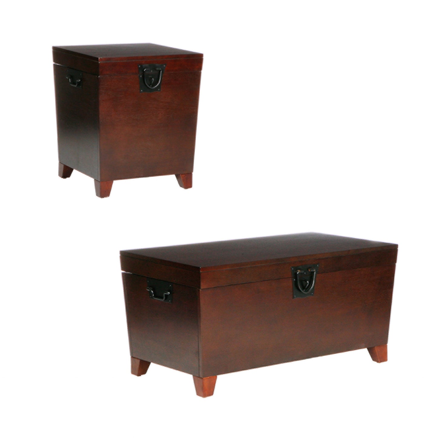24" Brown Solid Wood And Manufactured Wood Square End Table-6