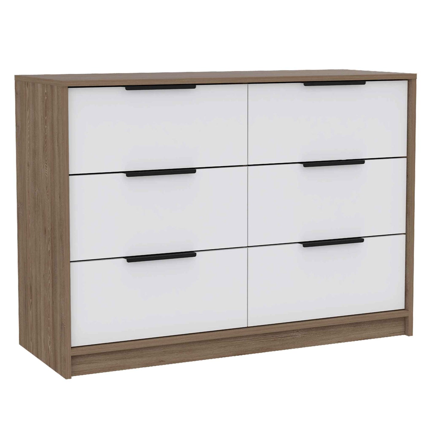 42" Brown and White Four Drawer Dresser-1