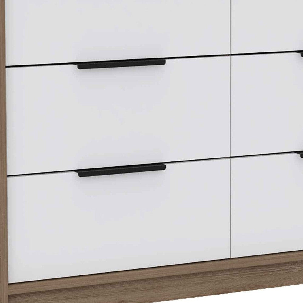 42" Brown and White Four Drawer Dresser-2