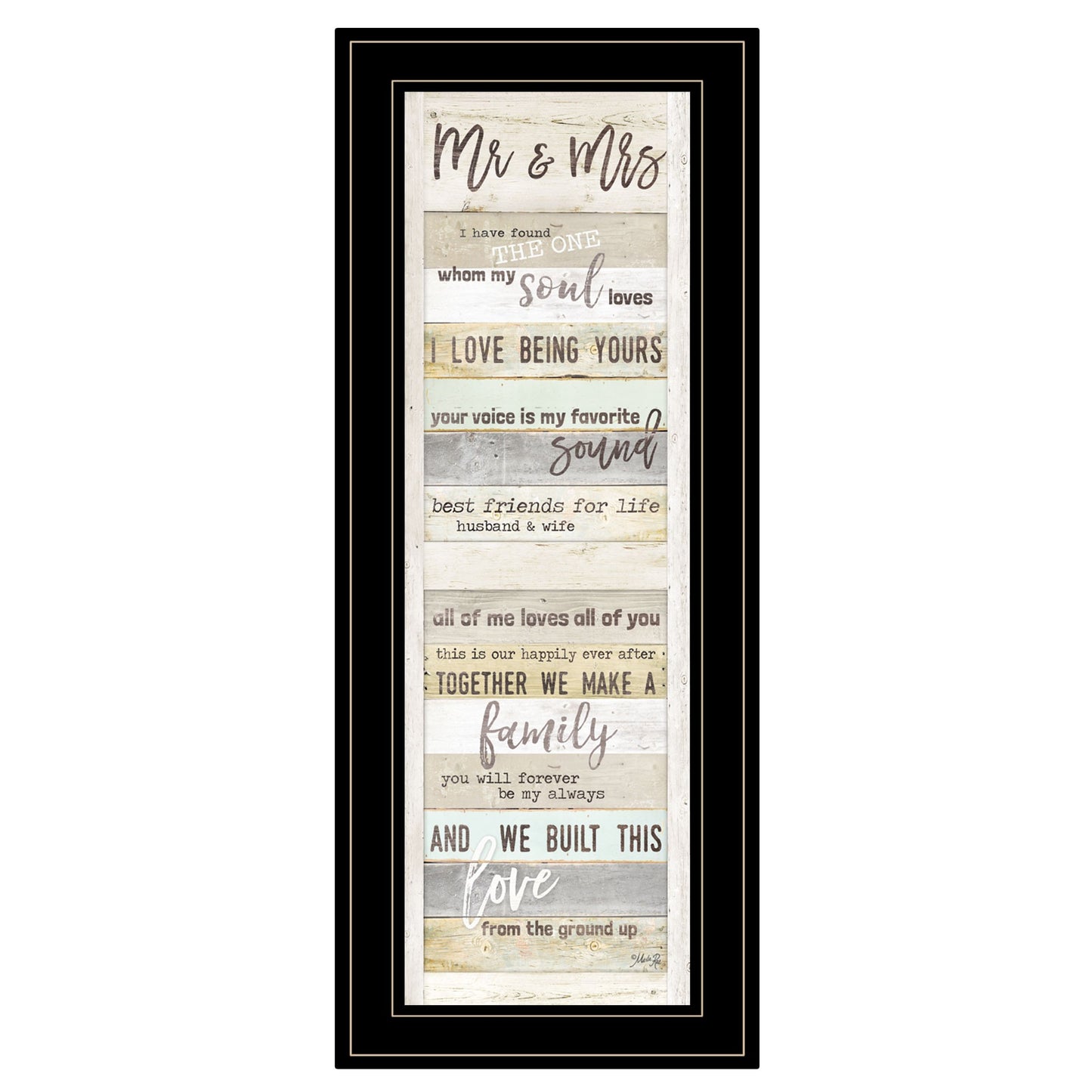 Mr and Mrs 1 Black Framed Print Wall Art-1
