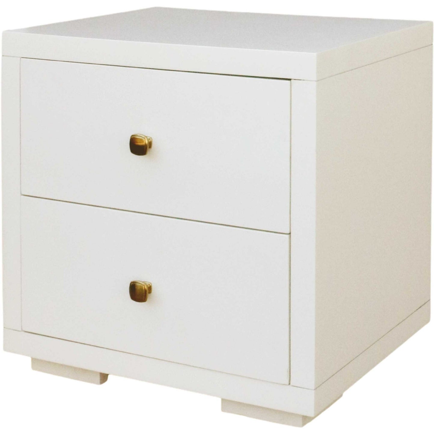 Moma White Wood Platform Twin Bed With Nightstand-5