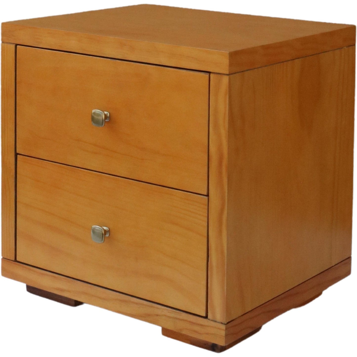 Moma Oak Wood Platform Queen Bed With Two Nightstands-4