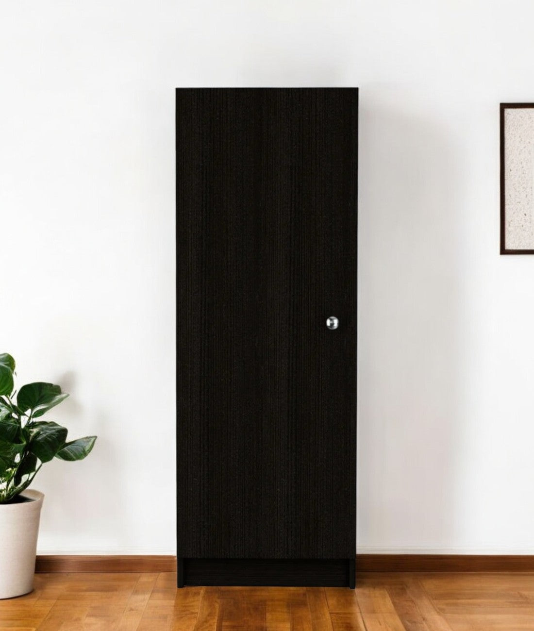 47" Black Wood Pantry Or Storage Closet-0
