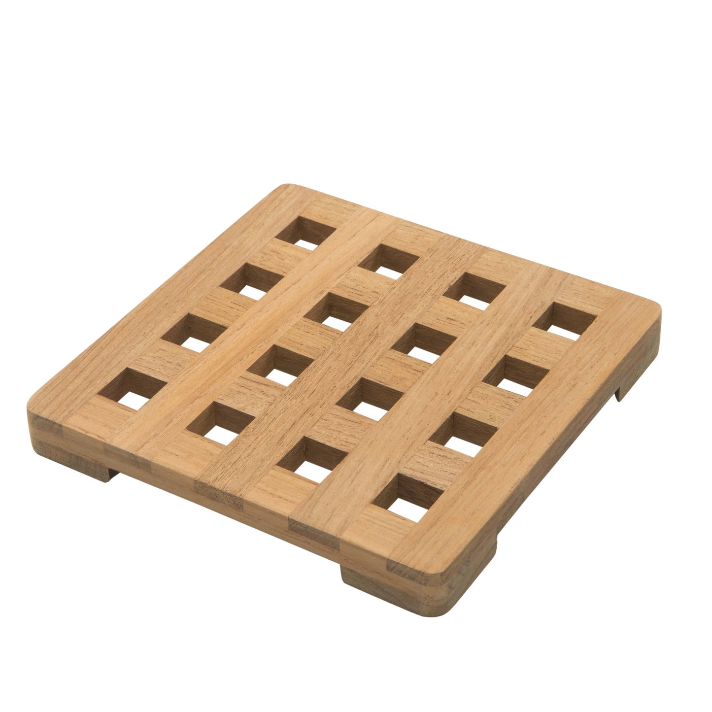 6.00 " Square Wood Trivet-0
