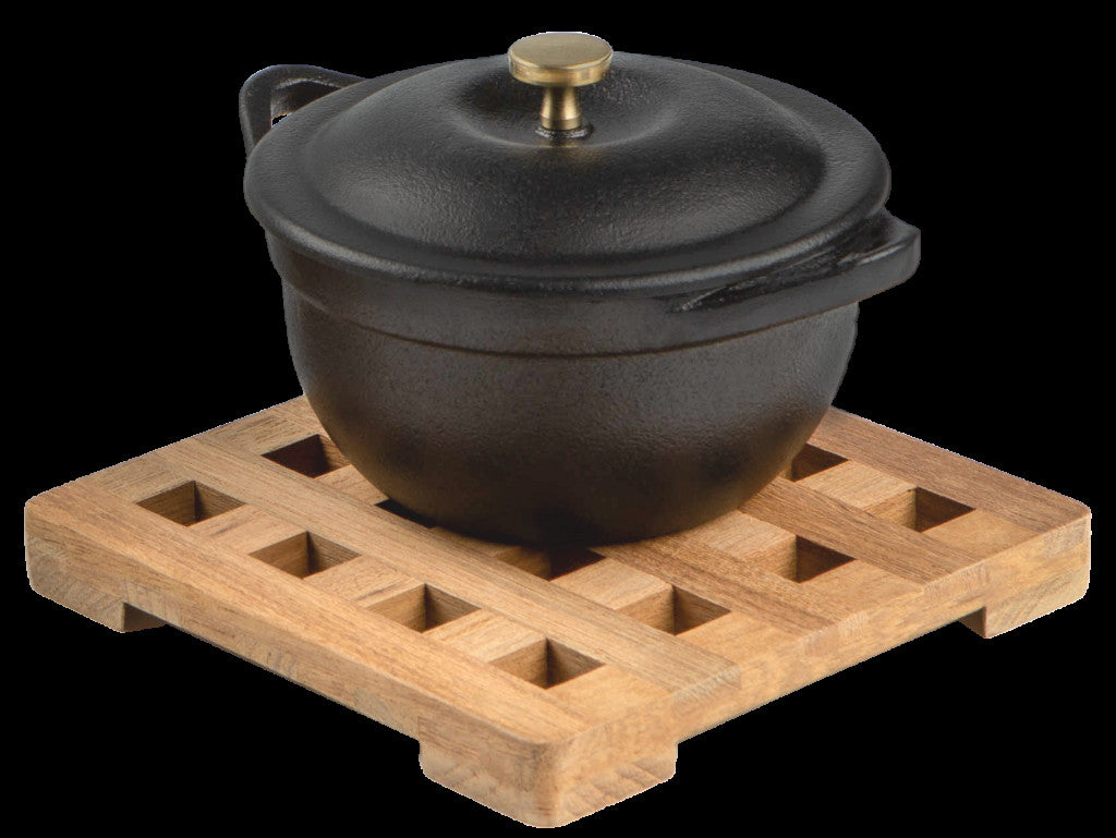 6.00 " Square Wood Trivet-3