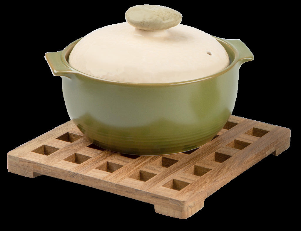 8.00 " Square Wood Trivet-3