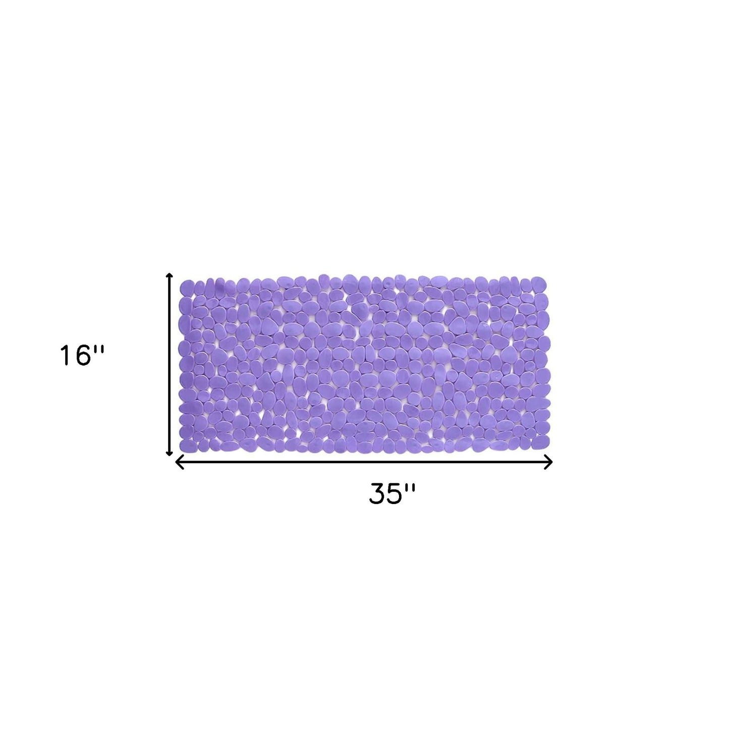 35" Purple Spa Pebbles Non Slip Bathtub Mat-5