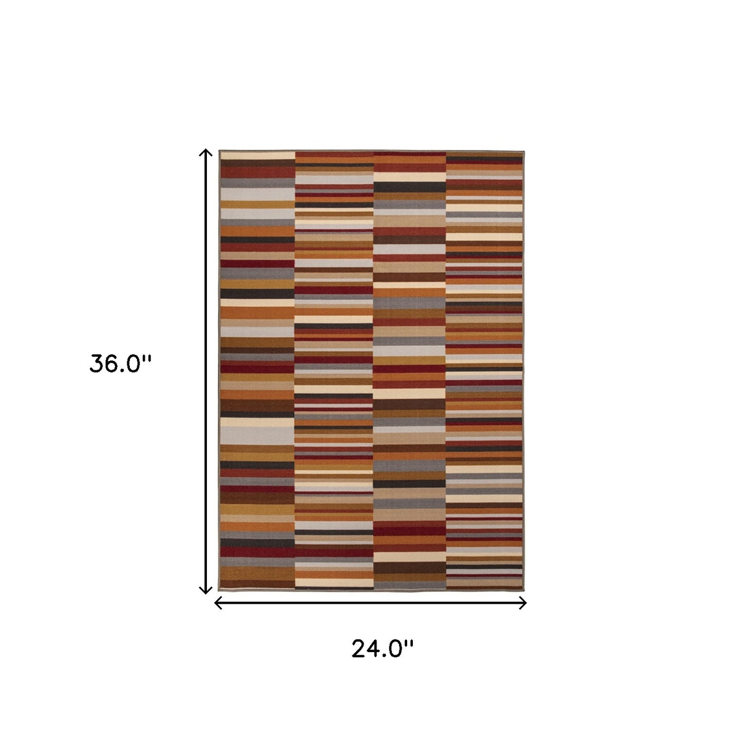 2' X 3' Gray Beige And Red Indoor Outdoor Area Rug-2