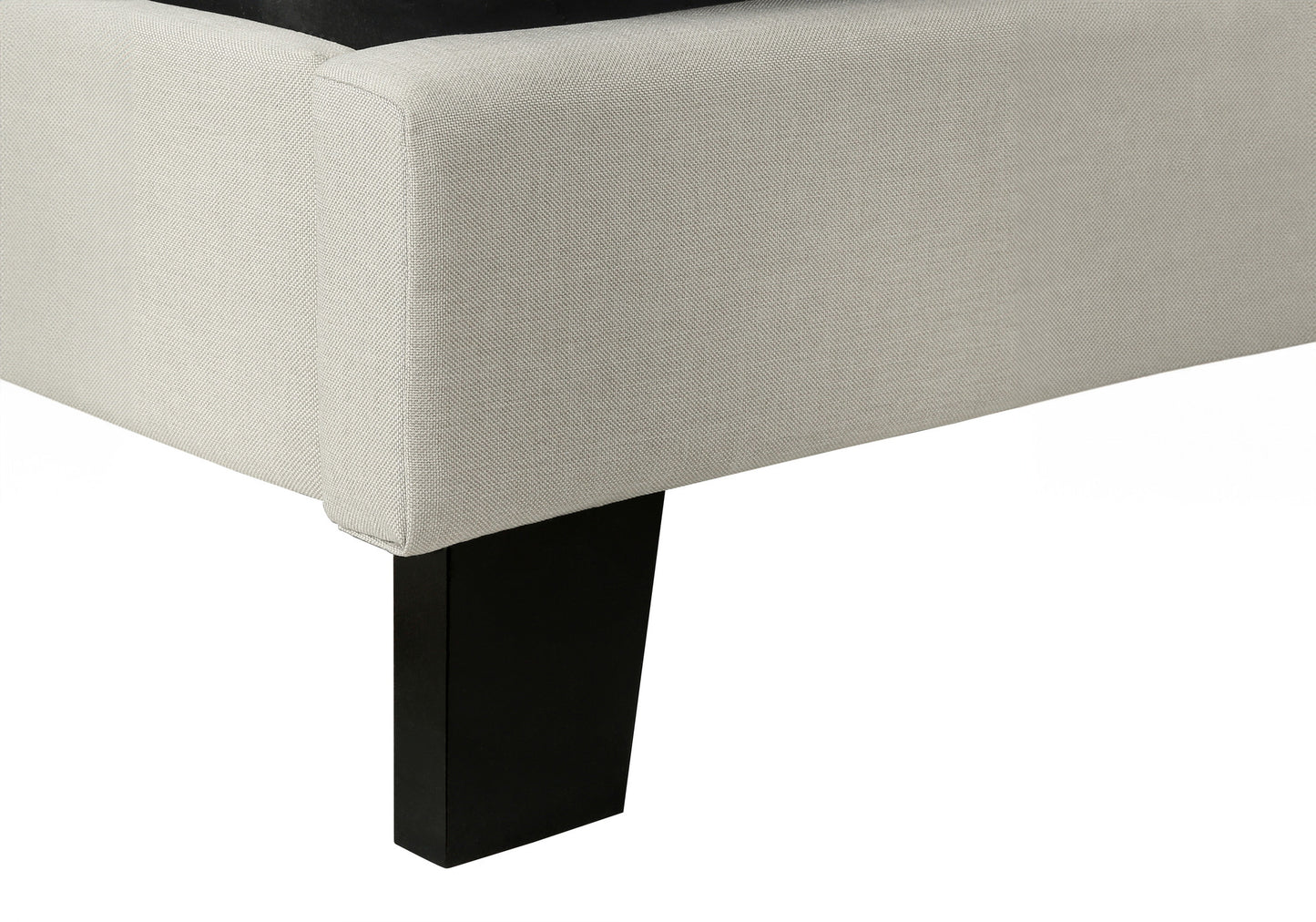 Beige Tufted Linen Queen Bed Frame-8