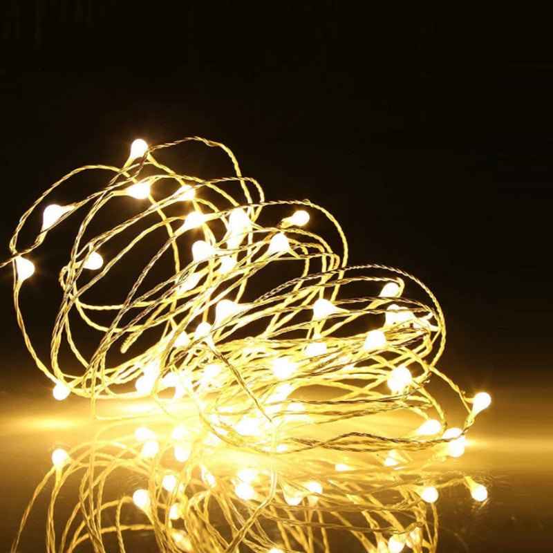 1pc Creative String Lights For Bedroom, Party, Wedding, For Outdoor Camping Hiking, Christmas Halloween Decoration, Lights 1m10/2m20/3m30/5m50/10m100LED, Gifts For Mom, Mother's Day, Ramadan Valentine's Day Decoration