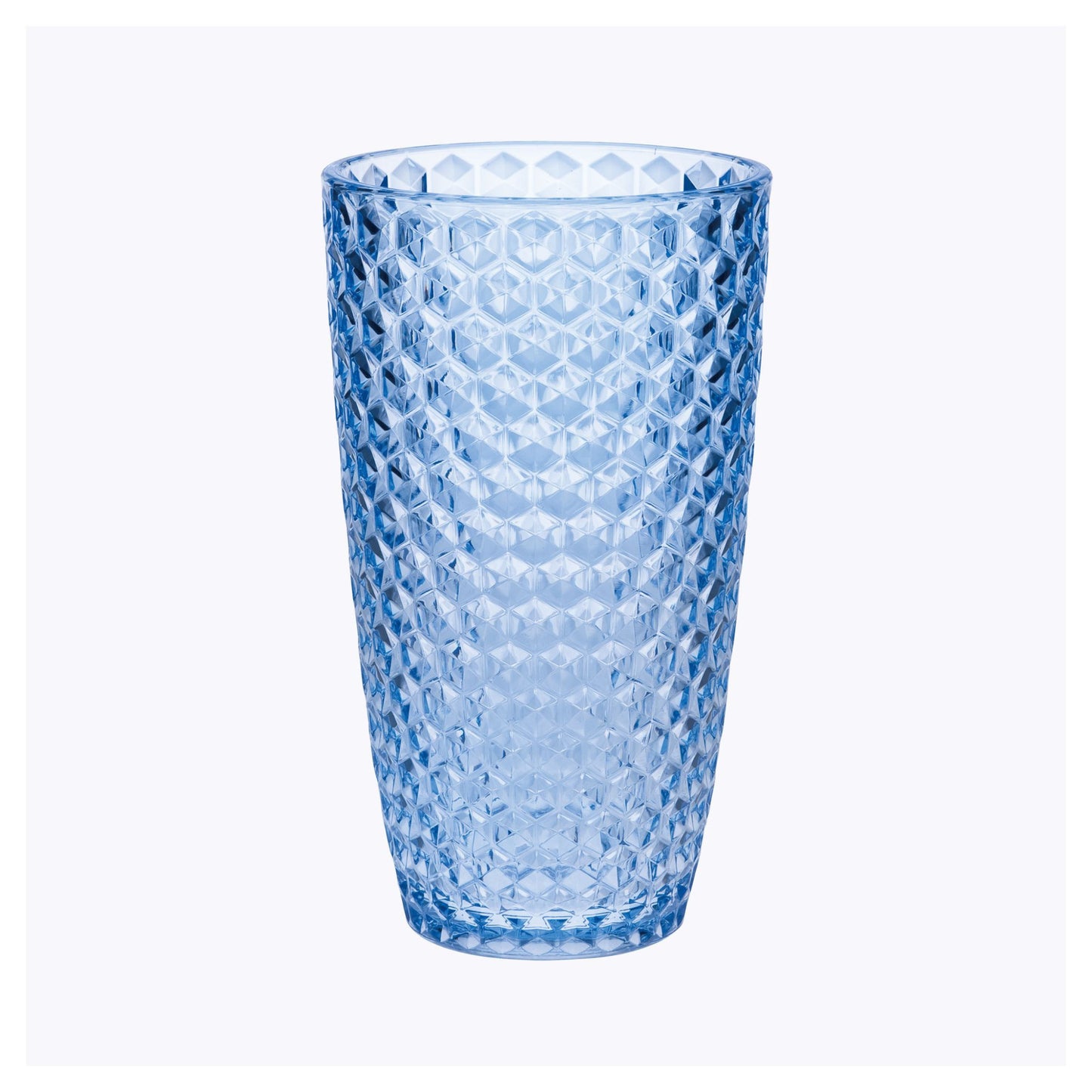 Set of Four Blue Geometric Acrylic Stemless Highball Glass-3