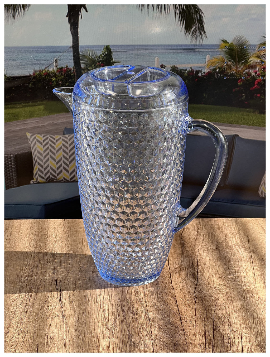 2.5 Quart Blue Diamond Acrylic Pitcher-5