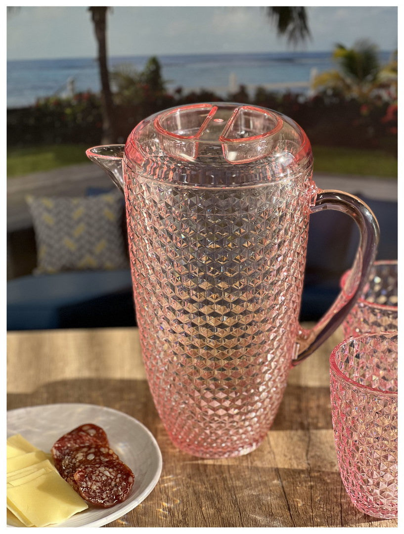 2.5 Quart Pink Diamond Acrylic Pitcher-8