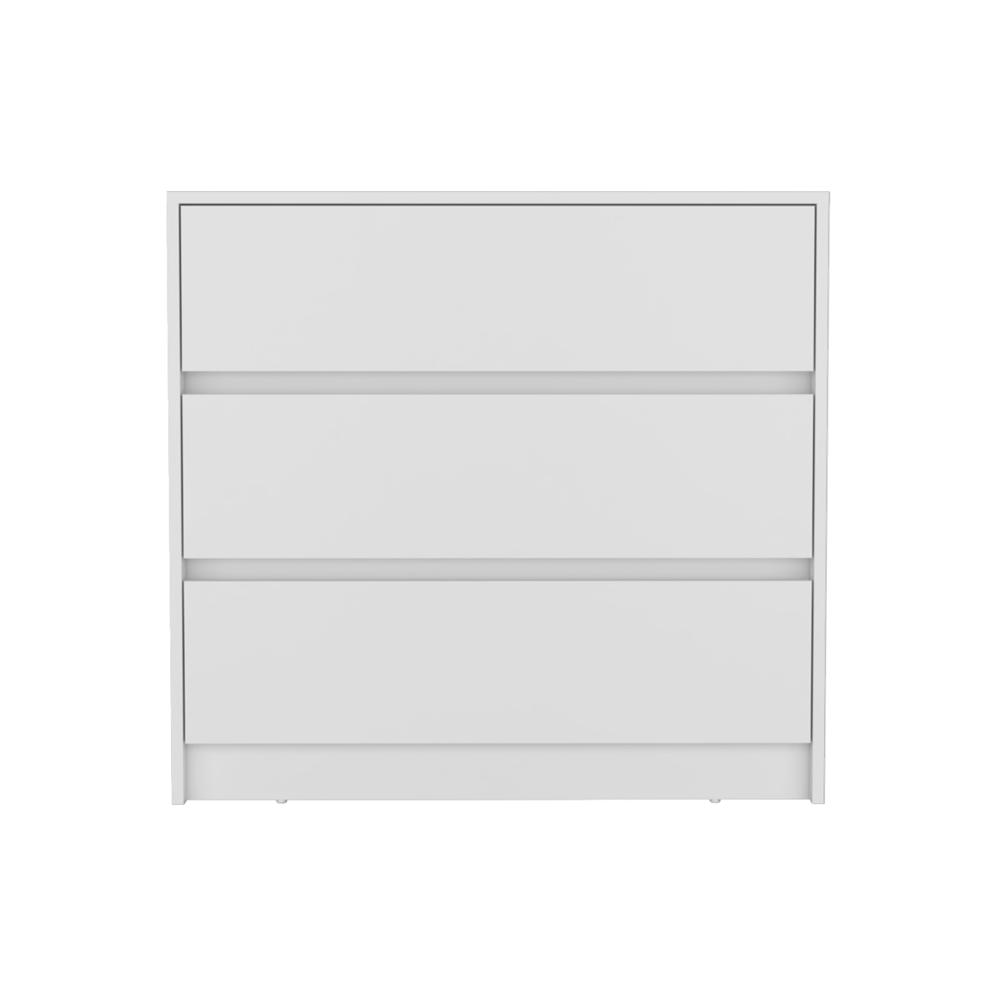 33" White Three Drawer Dresser-1