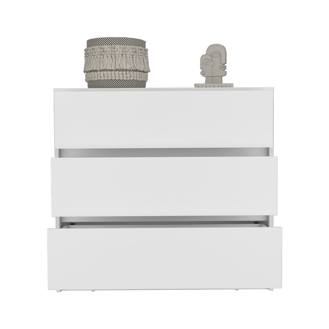 33" White Three Drawer Dresser-7