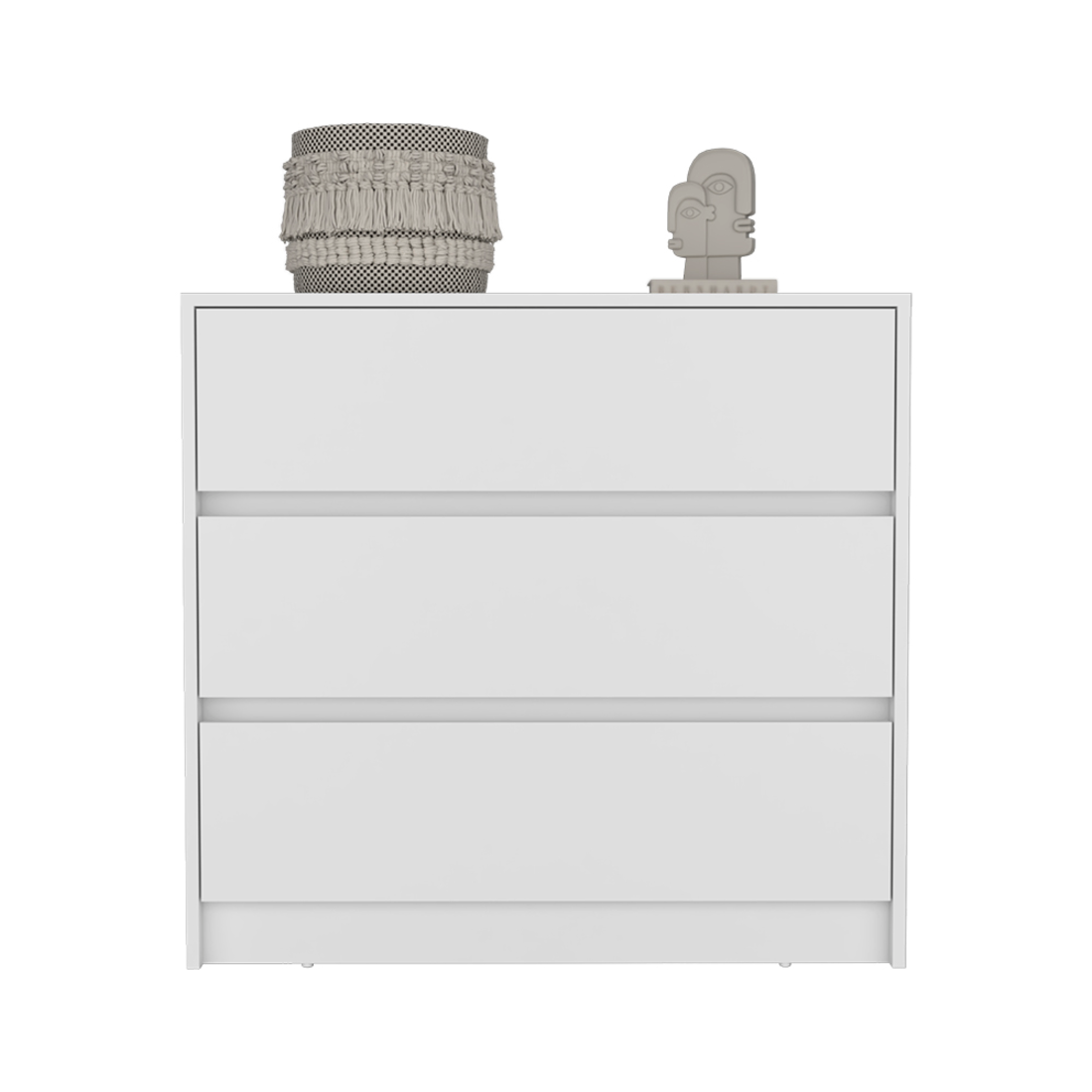 33" White Three Drawer Dresser-8