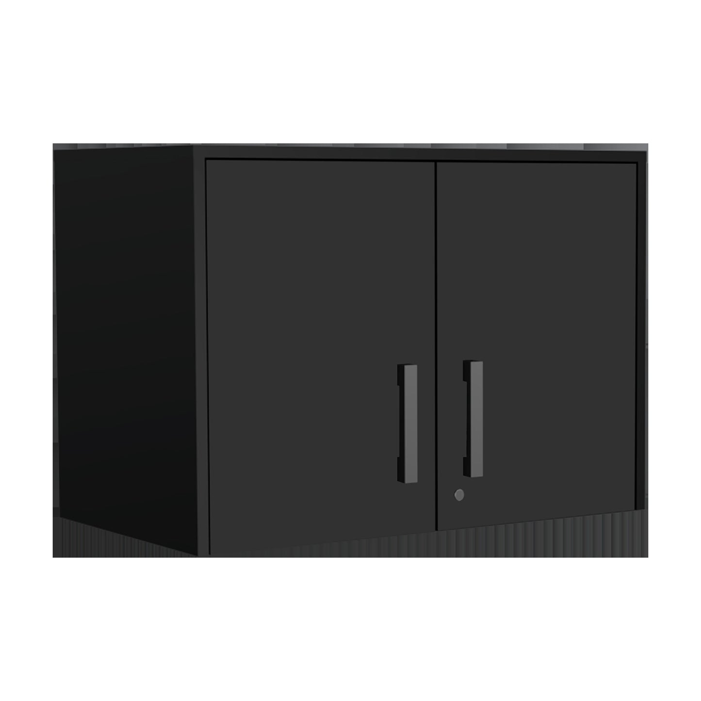 28" Black Wall mounted Accent Cabinet With Seven Shelves And Six Drawers-3