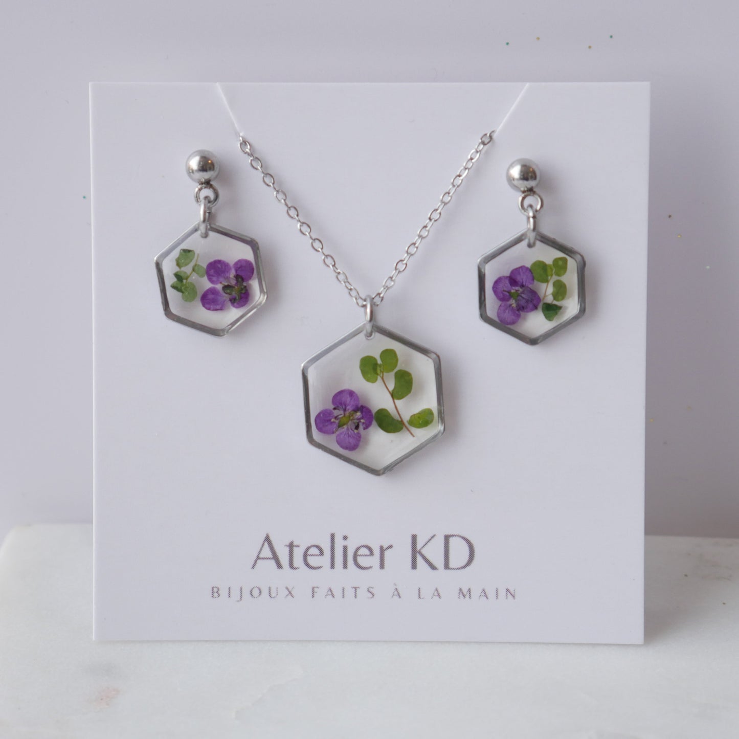 Parure Chloé avec Allyssum - Hexa