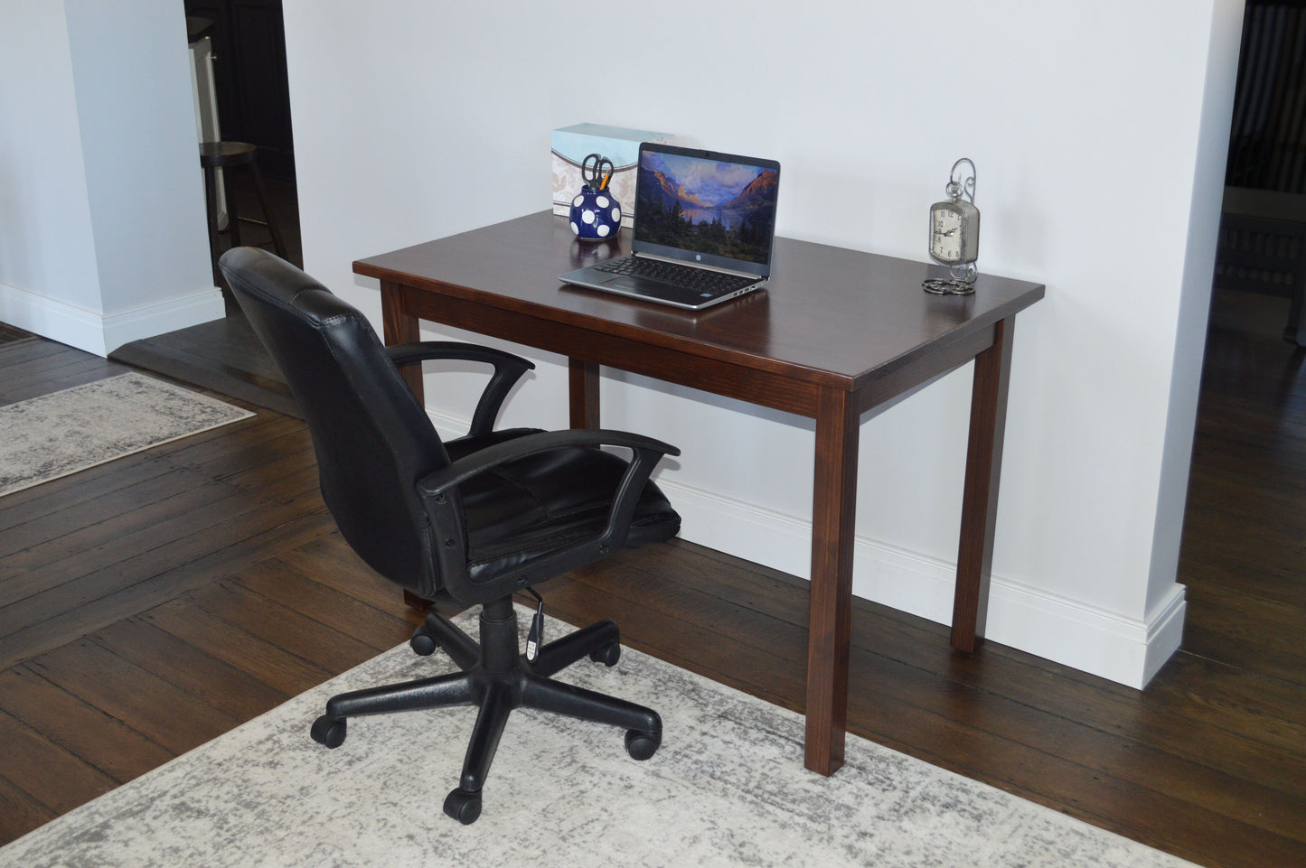 48" Raw Umber Solid Wood Dining Table-5