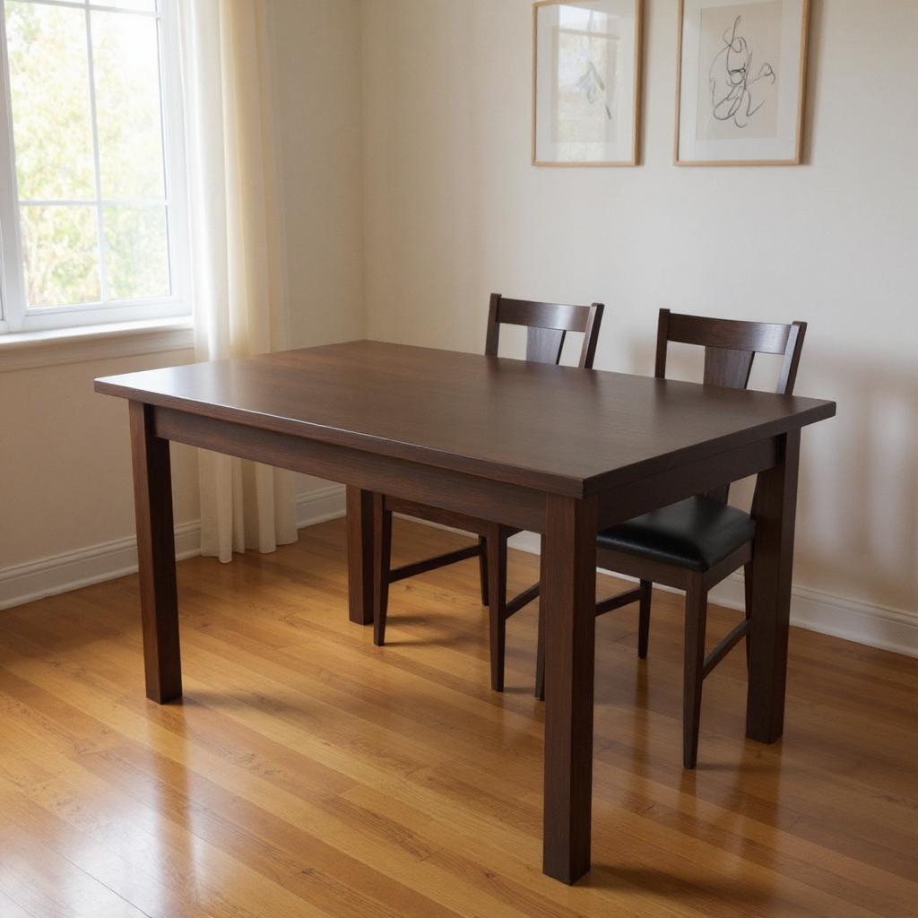 48" Raw Umber Solid Wood Dining Table-0