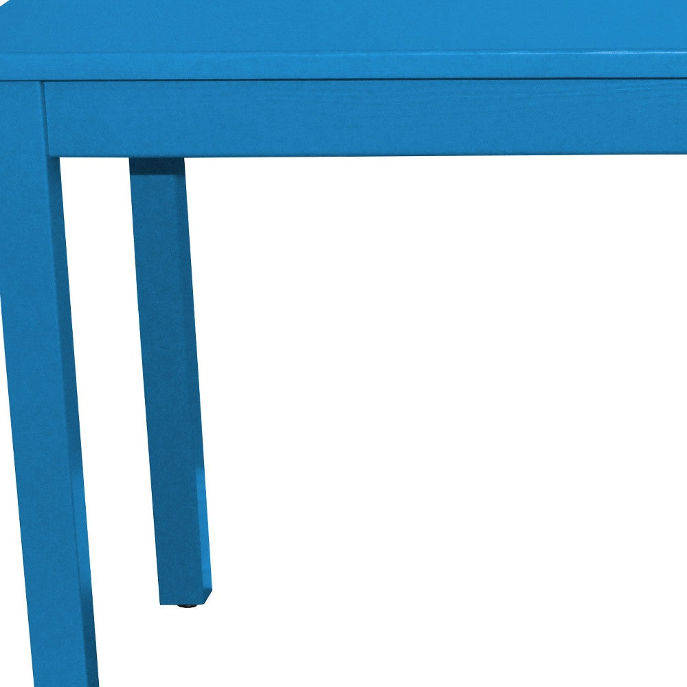 48" Caribbean Blue Solid Wood Dining Table-2