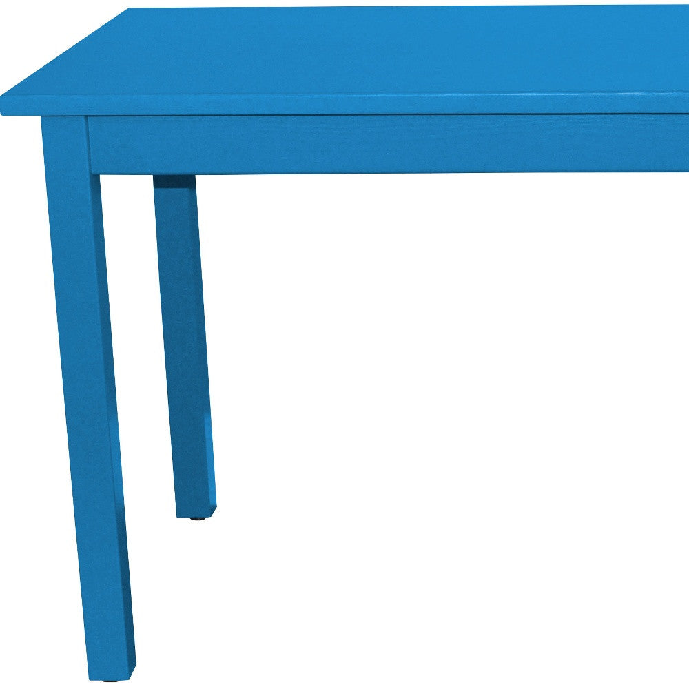 48" Caribbean Blue Solid Wood Dining Table-3