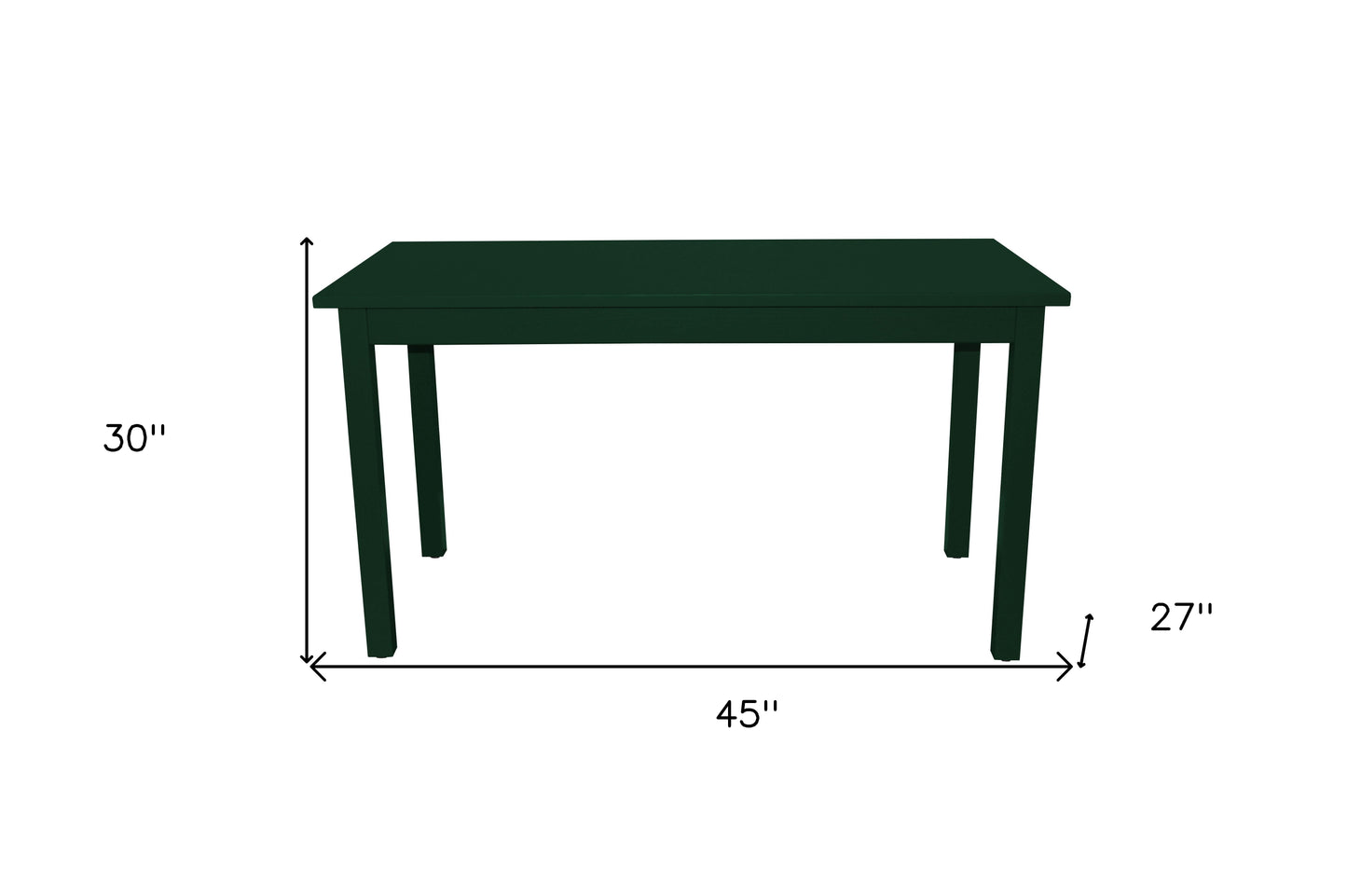 48" Dark Green Solid Wood Dining Table-4