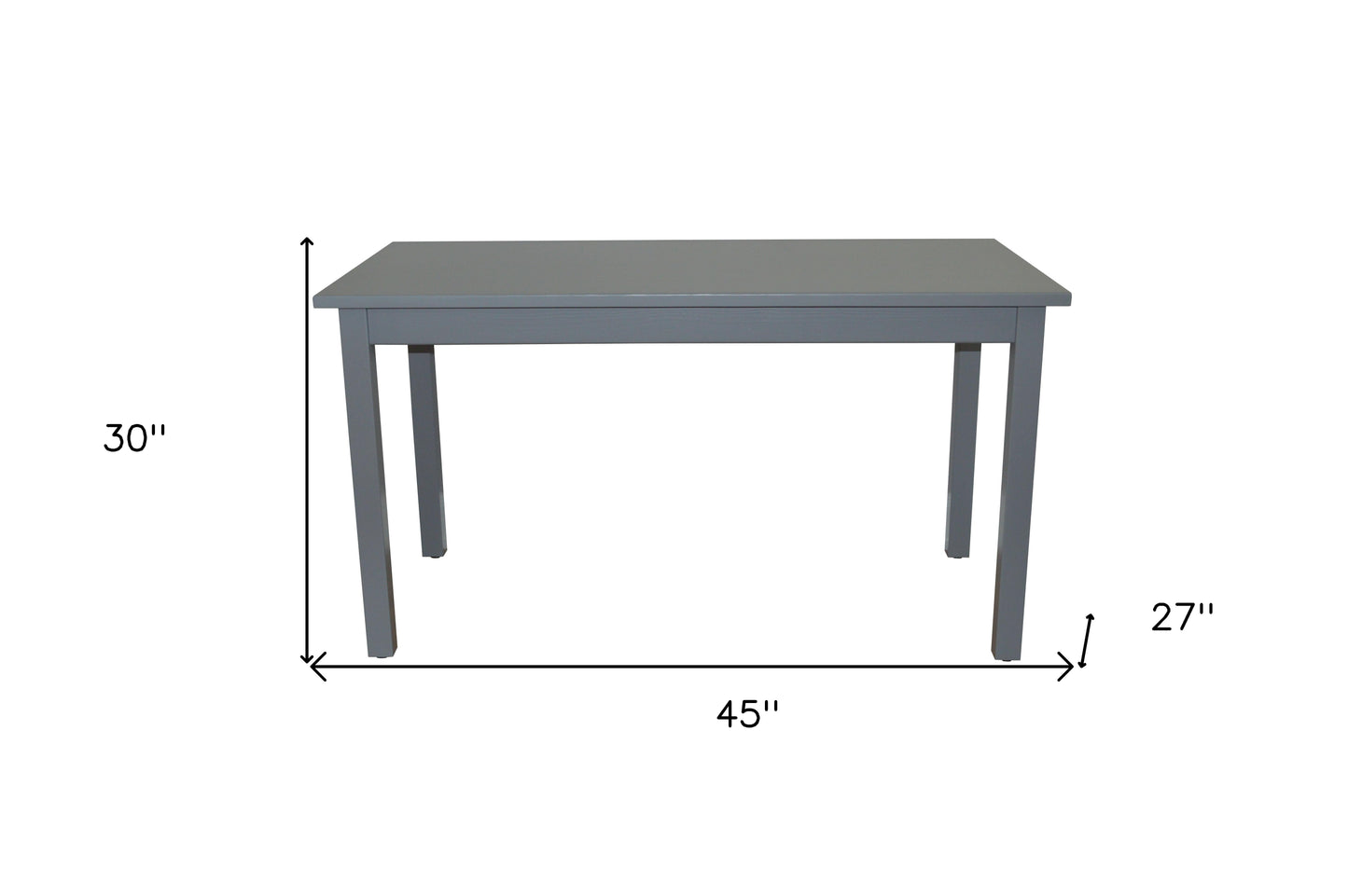 48" Gray Solid Wood Dining Table-4