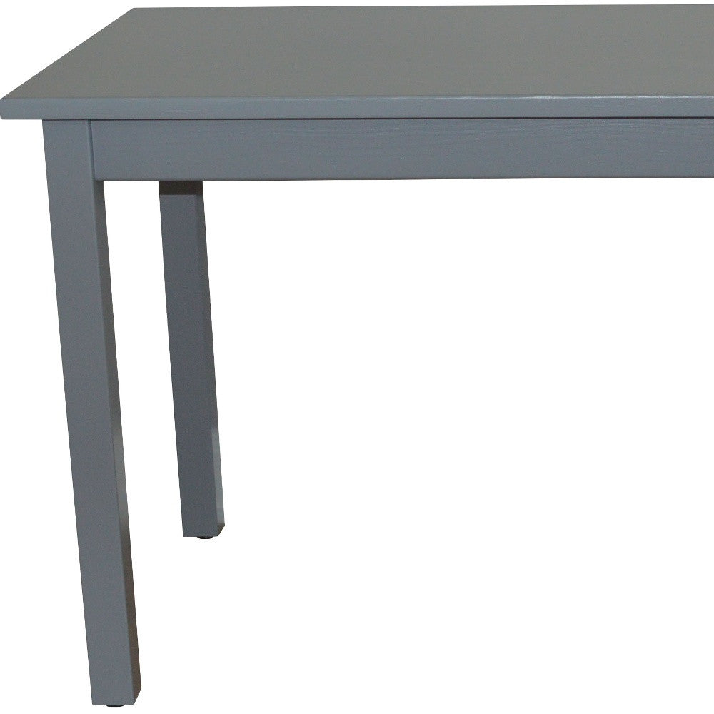 48" Gray Solid Wood Dining Table-3