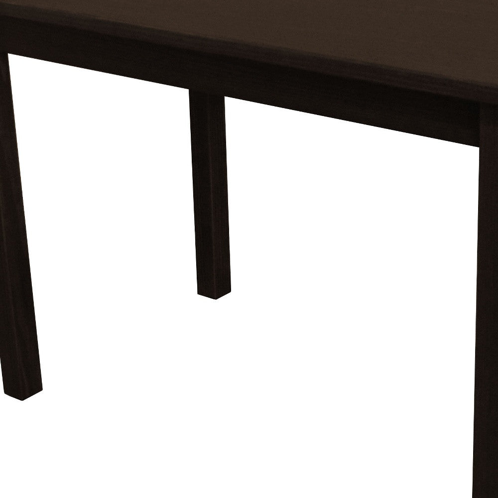 48" Dark Brown Solid Wood Dining Table-3