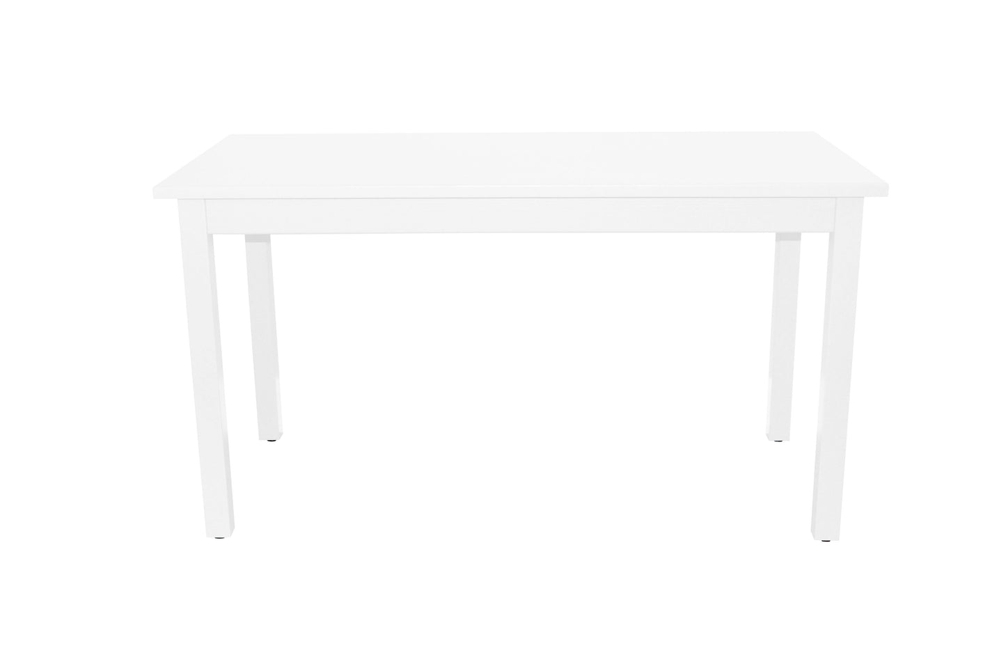 48" White Solid Wood Dining Table-1