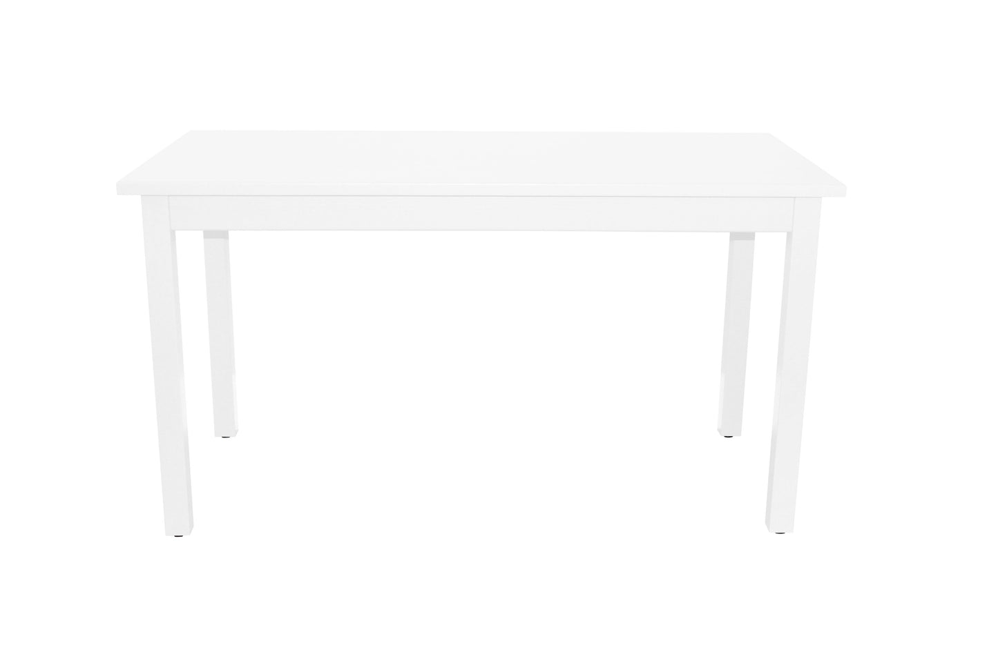 48" White Solid Wood Dining Table-2