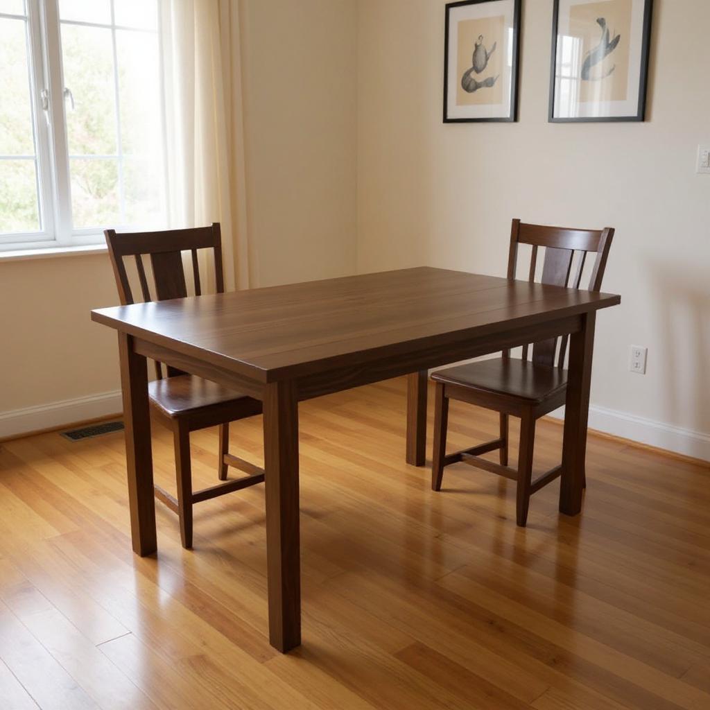 60" Raw Umber Solid Wood Dining Table-0