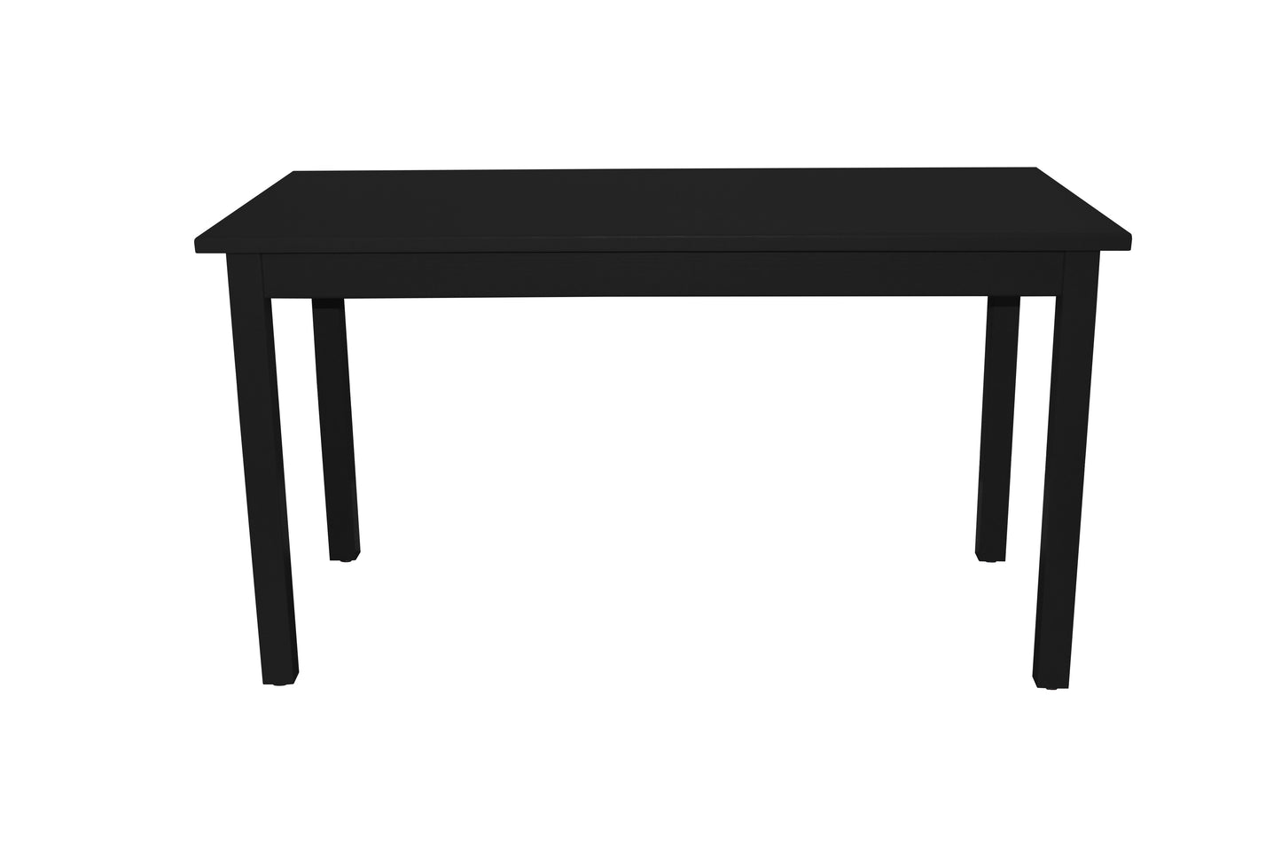 60" Black Solid Wood Dining Table-1