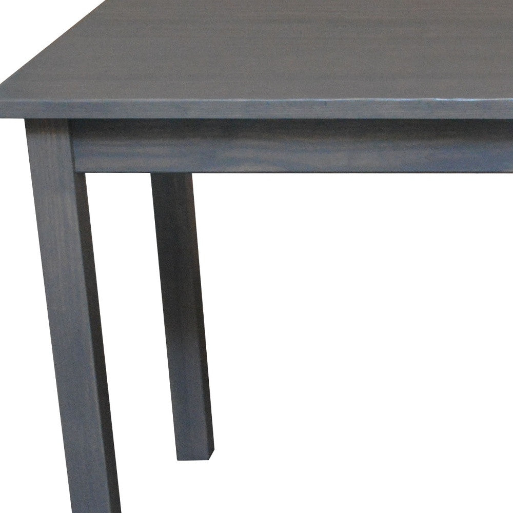 60" Gray Solid Wood Dining Table-5