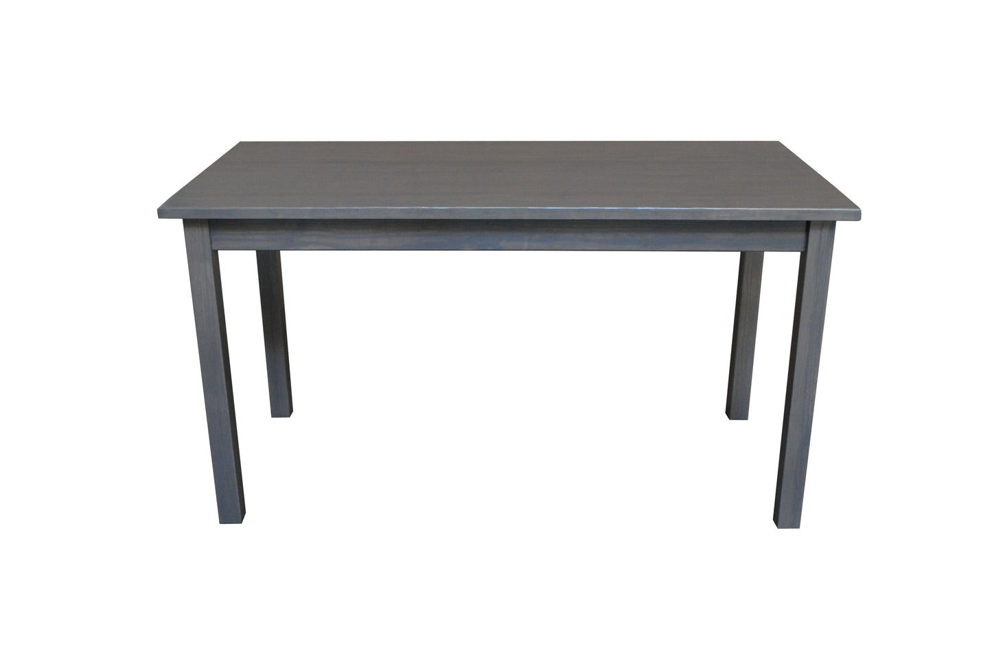 60" Gray Solid Wood Dining Table-1