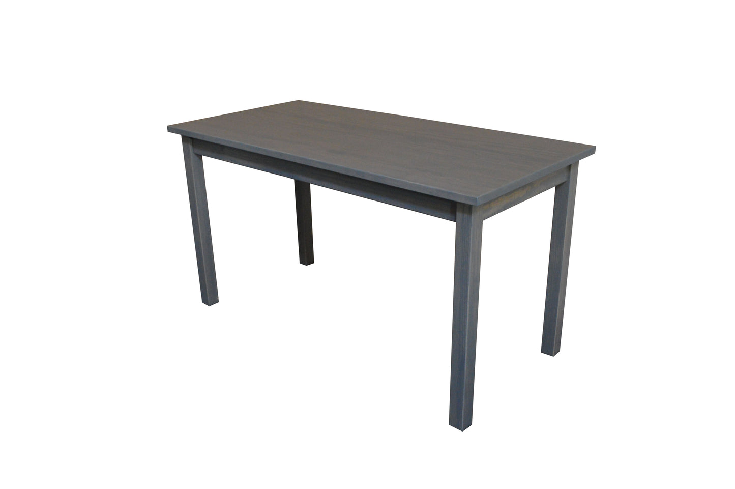 60" Gray Solid Wood Dining Table-2