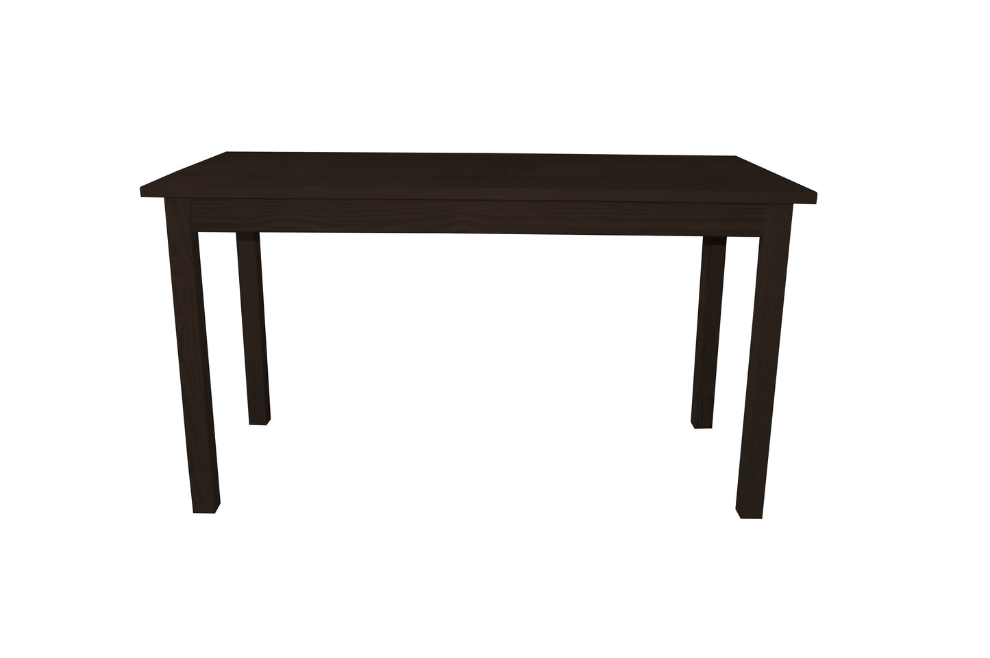 60" Dark Brown Solid Wood Dining Table-1