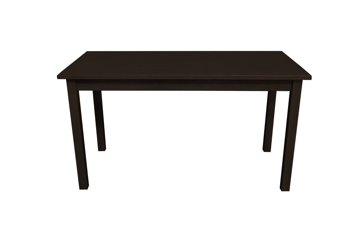 60" Dark Brown Solid Wood Dining Table-2