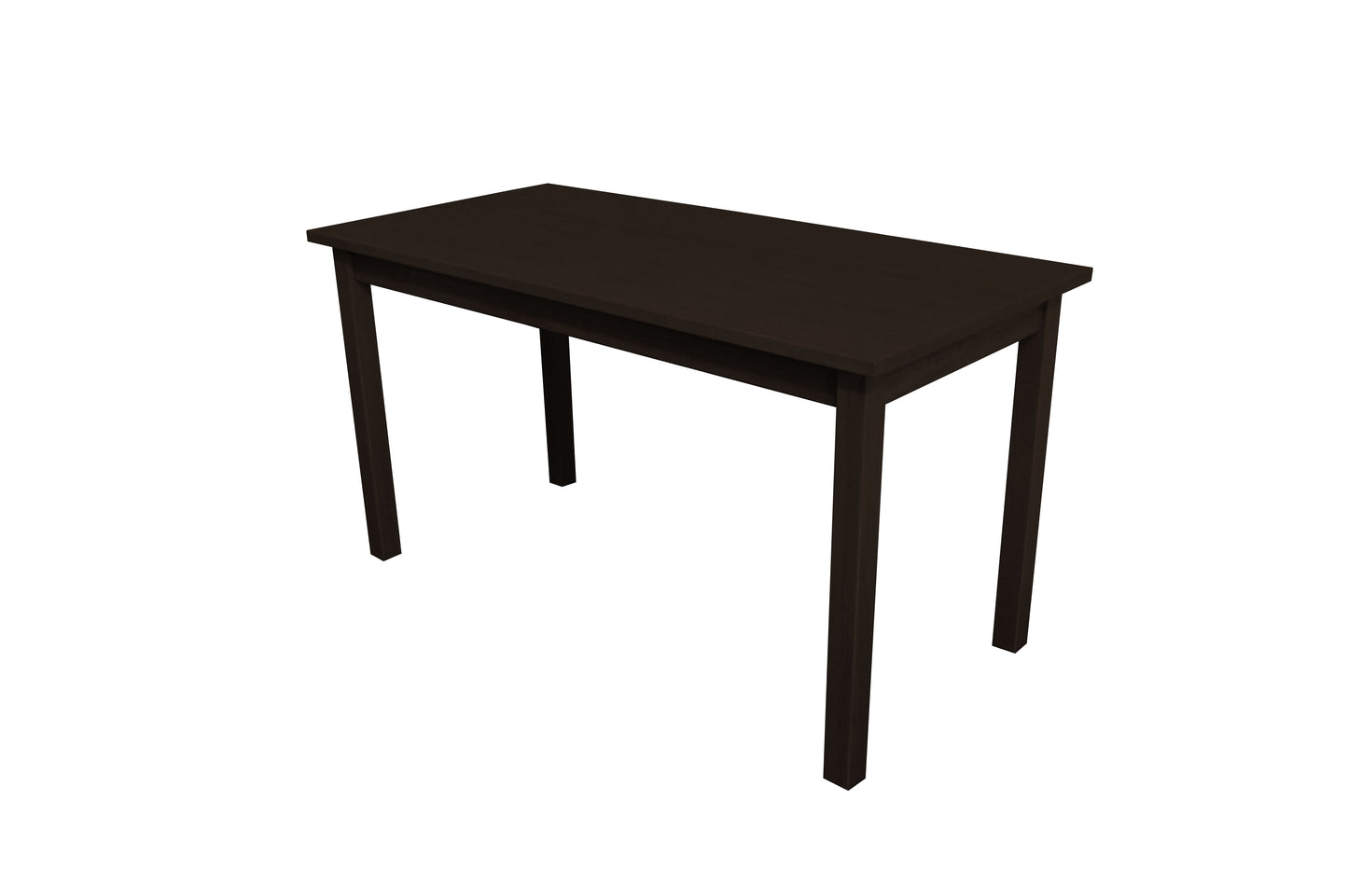 60" Dark Brown Solid Wood Dining Table-4
