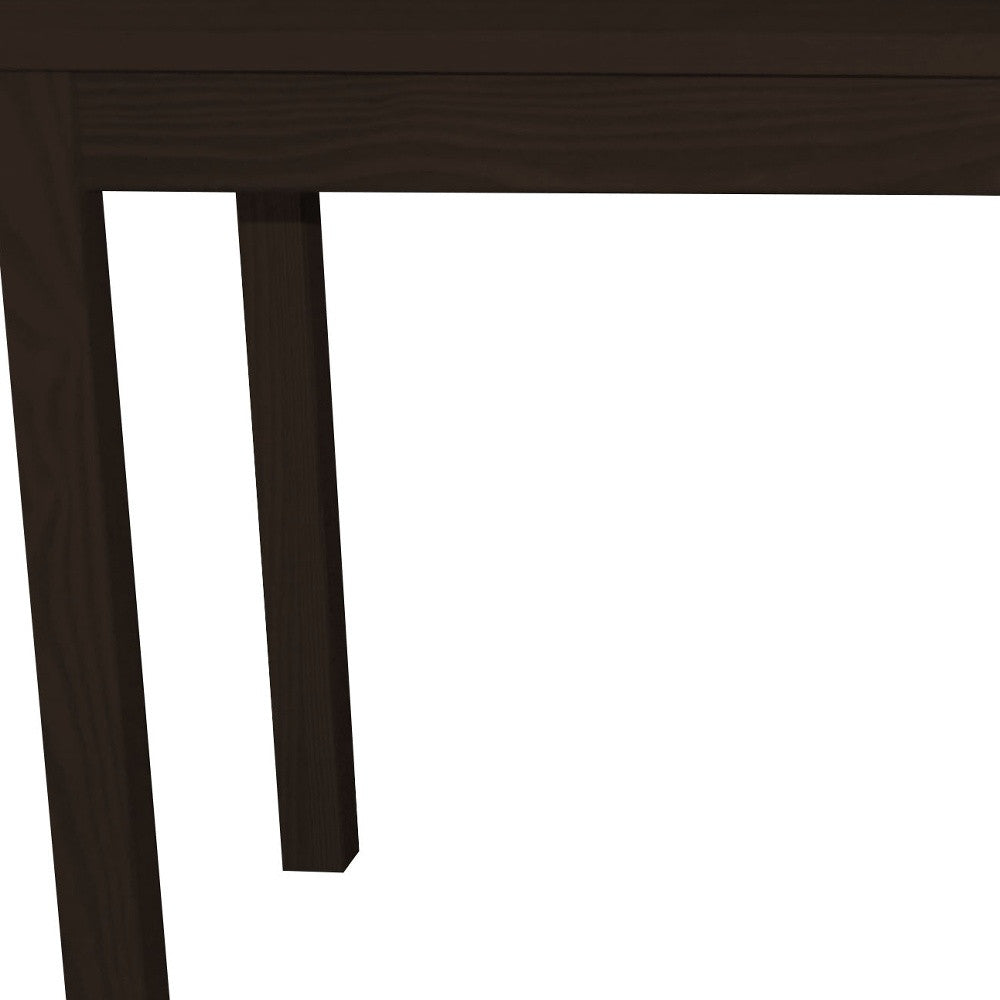60" Dark Brown Solid Wood Dining Table-5