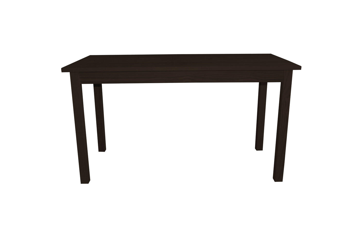 60" Dark Brown Solid Wood Dining Table-6