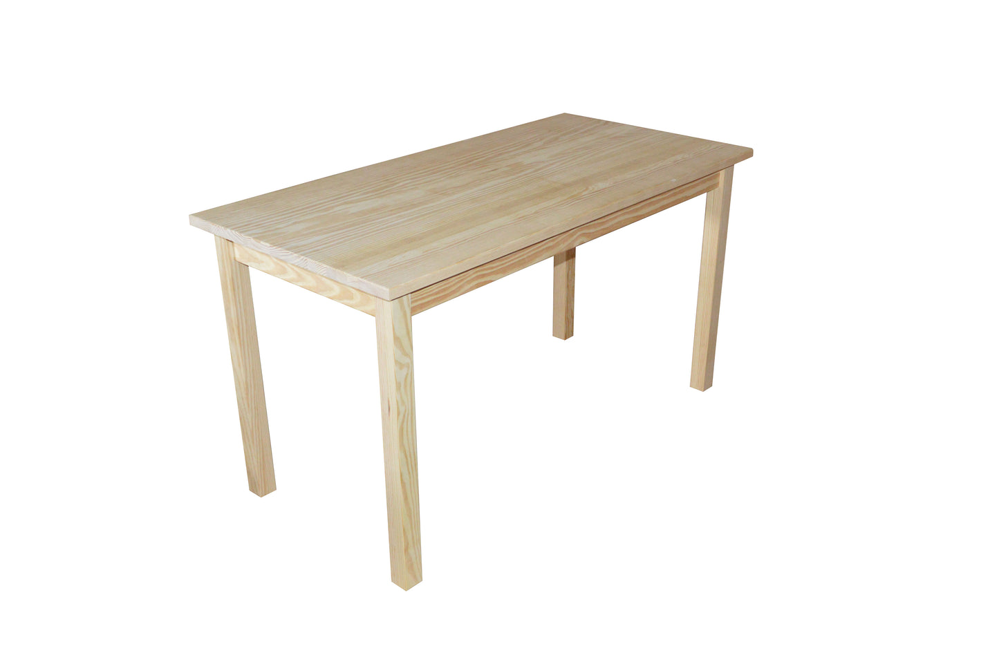 60" Natural Solid Wood Dining Table-2
