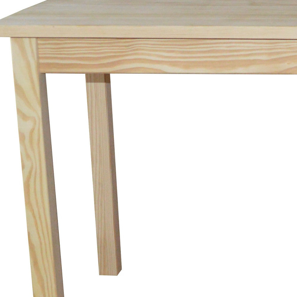 60" Natural Solid Wood Dining Table-5